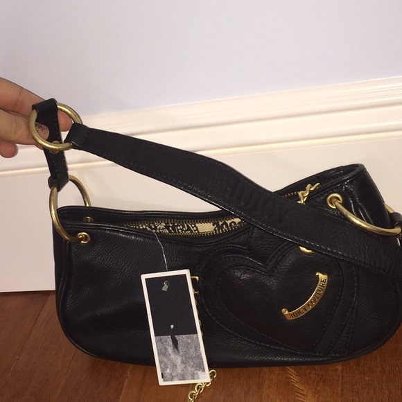 JUICY COUTURE black leather bag new WITH tags - Picture 5 of 8